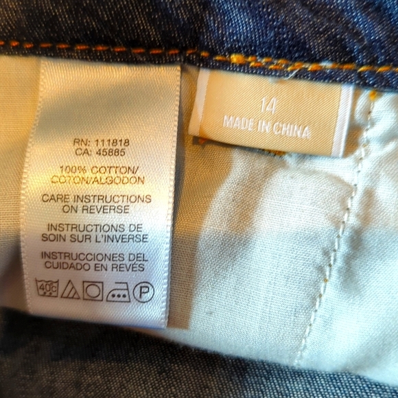 Michael Kors Dark Wash Denim Lightweight Jeans Size 14 - Picture 3 of 10